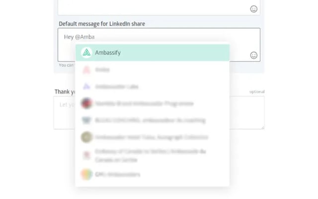 Use user mentions in default share messages
